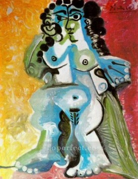 Nude Painting - Femme nue assise 1965 Abstract Nude